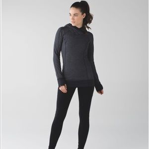 Lululemon Think Fast Hoodie Heathered Herringbone Size 6